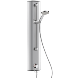 Bild von KWC DELABIE - Duschelement mit sequentieller Mischbatterie SECURITHERM, Sequentiell gesteuerte Thermostatarmatur, H9635 - Anschluss G 1/2B verdeckt mit flexiblen Schläuchen, Handbrause mit Brauseschieber, Art.Nr. : H9635
