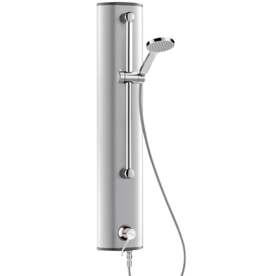 Bild von KWC DELABIE - Duschelement mit sequentieller Mischbatterie SECURITHERM, Sequentiell gesteuerte Thermostatarmatur, H9635 - Anschluss G 1/2B verdeckt mit flexiblen Schläuchen, Handbrause mit Brauseschieber, Art.Nr. : H9635