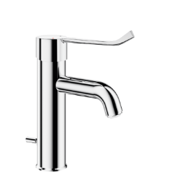 Picture of KWC DELABIE - Waschtischarmatur mit Druckausgleichsfunktion SECURITHERM EP, Einloch-Einhebelmischer H. 95 L. 120, 2720LEP - Druckausgleichsfunktion - Hygienehebel - Zugstange/Ablaufventil, Art.Nr. : 2720LEP
