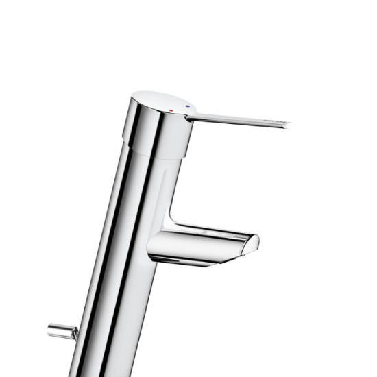 Bild von KWC DELABIE - Waschtisch-Einhebelmischer BIOSAFE, Einloch-Einhebelmischer H. 100 L. 110, 2920T - Klassische Keramikkartusche – Bediengriff - M. Zugstange/Ablaufventil, Art.Nr. : 2920T