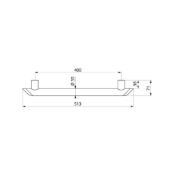Bild von KWC DELABIE - Be-Line® Haltegriff gerade anthrazit, 400 mm, d 35, Aluminium pulverbeschichtet anthrazit-metallic, 511904C - Aluminium pulverbeschichtet anthrazit-metallic - 400 mm, Art.Nr. : 511904C