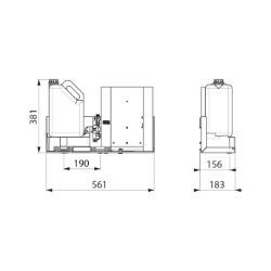 Picture of KWC DELABIE - Modul mit 3 Funktionen für verdeckte Montage, Elektronisches Ventil und Seifenspender, Papierhandtuchspender, 510205I - Mit Papierhandtuchspender, Art.Nr. : 510205I
