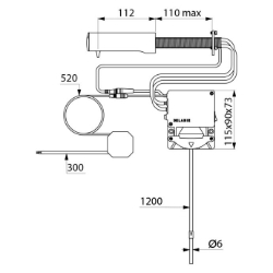Picture of KWC DELABIE - Elektronischer Flüssigseifenspender TEMPOMATIC 4, Spender für Flüssigseife, Schaum oder hydroalk. Desinfektionslösung, 512171P - Netzbetrieb – mit flexiblem Saugschlauch 1,20 m für separaten Seifentank - Hinterwand, Art.Nr. : 512171P